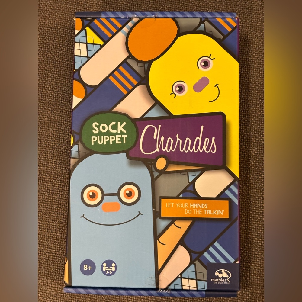 New Sock Puppet Charades Game by Marbles The Brain Store